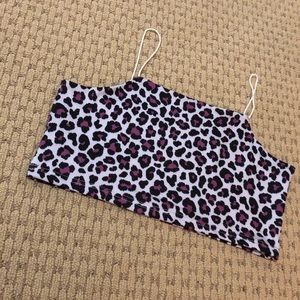Animal print crop top